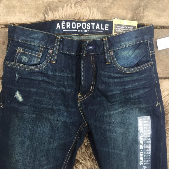 NWOT Aeropastale distressed skinny jeans - 31/32 - Picture 3 of 9